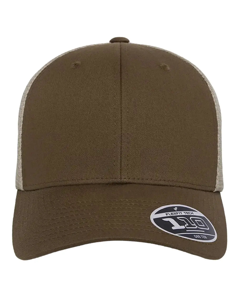 Flexfit 110M 110® Mesh-Back Cap - Coyote Brown Khaki - Brown Khaki / One Size Fits Most