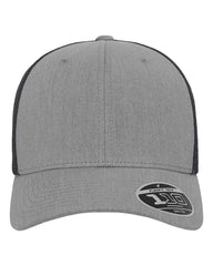 Flexfit 110M 110® Mesh-Back Cap - Heather Grey Black - Gray Black / One Size Fits Most