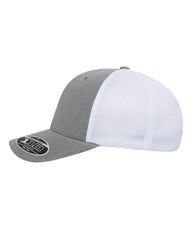 Flexfit 110M 110® Mesh-Back Cap - Heather Grey White - Gray White / One Size Fits Most
