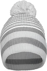 Holloway 223815 8 1/2’’ Spirit Pom Beanie - Silver Heather Gray White - Light GrayGray / One Size fits Most