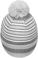 Holloway 223815 8 1/2’’ Spirit Pom Beanie - Silver Heather Gray White - Light GrayGray / One Size fits Most