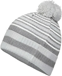 Holloway 223815 8 1/2’’ Spirit Pom Beanie - Silver Heather Gray White - Light GrayGray / One Size fits Most