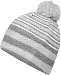 Holloway 223815 8 1/2’’ Spirit Pom Beanie - Silver Heather Gray White - Light GrayGray / One Size fits Most