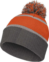 Holloway 223816 Reflective Beanie with Cuff - Orange Carbon - Orange Dark Gray / Adult OSFM