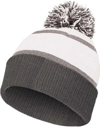 Holloway 223816 Reflective Beanie with Cuff - White Carbon - White Dark Gray / Adult OSFM