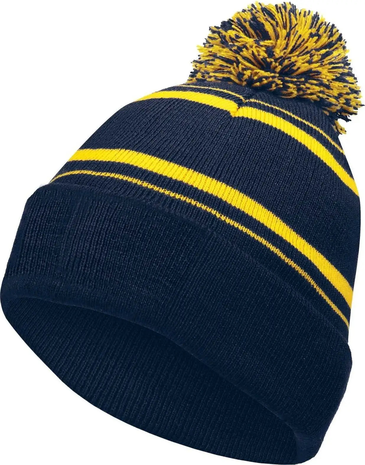 Holloway 223860 Homecoming Beanie with Cuff - Navy Light Gold - Navy Gold / Adult OSFM