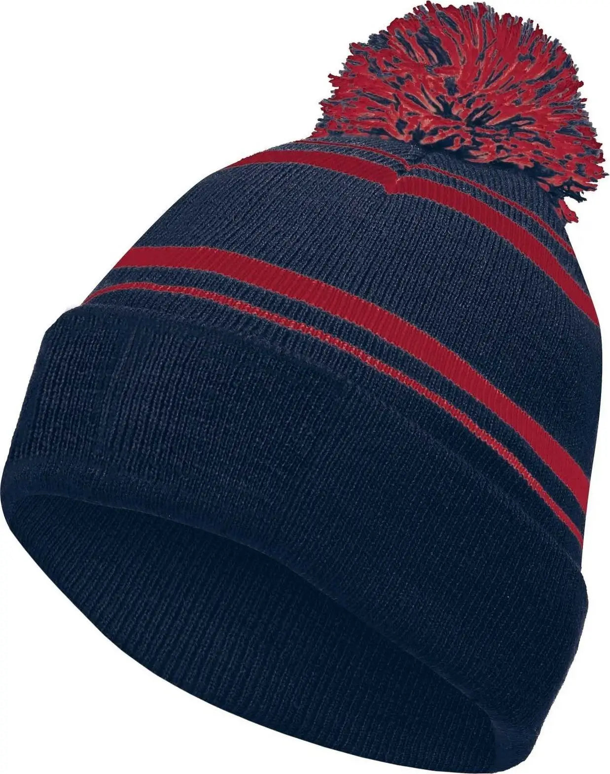 Holloway 223860 Homecoming Beanie with Cuff - Navy Scarlet - Navy Red / Adult OSFM