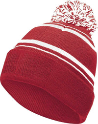 Holloway 223860 Homecoming Beanie with Cuff - Scarlet White - Red White / Adult OSFM