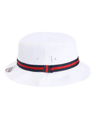 Imperial 1371P The Oxford Performance Bucket Hat - White Navy Red - White Navy Red / One Size Fits Most