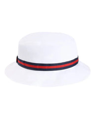 Imperial 1371P The Oxford Performance Bucket Hat - White Navy Red - White Navy Red / One Size Fits Most