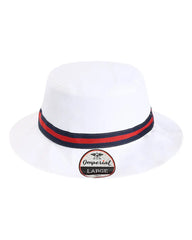 Imperial 1371P The Oxford Performance Bucket Hat - White Navy Red - White Navy Red / One Size Fits Most