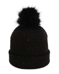 Imperial 6014S The Montage Pom Cuffed Beanie - 6014 - Black - Black / One Size Fits Most