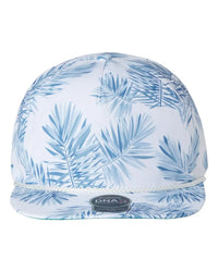 Imperial DNA010 The Aloha Rope Cap - Floral Mist - Blue White / One Size Fits Most