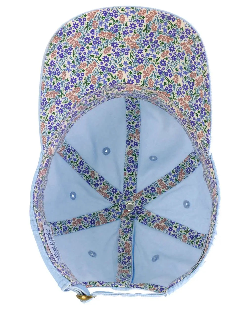 Infinity Her CASSIE Women’s Pigment-Dyed with Fashion Undervisor Cap - Cashmere Blue Floral - Multi-Colored / One Size