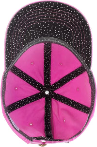 Infinity Her CASSIE Women’s Pigment-Dyed with Fashion Undervisor Cap - Rose Polka Dots - Multi-Colored / One Size Fits