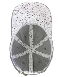 Infinity Her CASSIE Women’s Pigment-Dyed with Fashion Undervisor Cap - Light Grey Polka Dots - Multi-Colored / One Size
