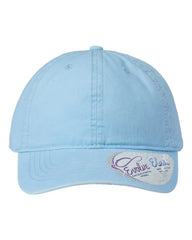 Infinity Her CASSIE Women’s Pigment-Dyed with Fashion Undervisor Cap - Cashmere Blue Floral - Multi-Colored / One Size