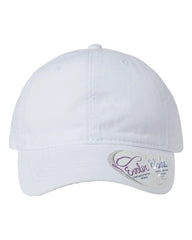 Infinity Her CASSIE Women’s Pigment-Dyed with Fashion Undervisor Cap - White Floral - Multi-Colored / One Size Fits Most