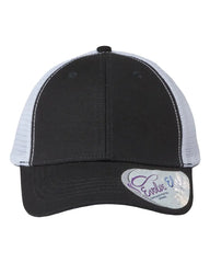 Infinity Her CHARLIE Women’s Modern Trucker Cap - Black White - Black White / One Size Fits Most