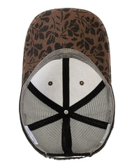 Infinity Her CHARLIE Women’s Modern Trucker Cap - Chocolate Floral Black - Chocolate Floral/ Black / One Size Fits Most