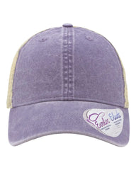 Infinity Her TESS Women’s Washed Mesh-Back Cap - Violet Floral Khaki - Violet/ Floral/ Khaki / One Size Fits Most