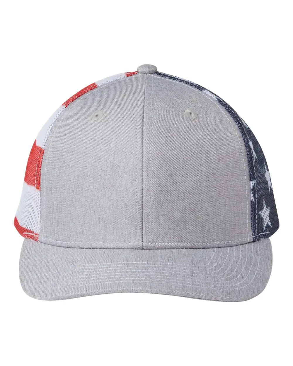 Kati S700M Printed Mesh Trucker Cap - Heather Grey Usa Flag - Multi-Colored / One Size Fits Most