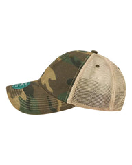 LEGACY OFA Old Favorite Trucker Cap - Army Camo Khaki - Olive Khaki / One Size Fits Most