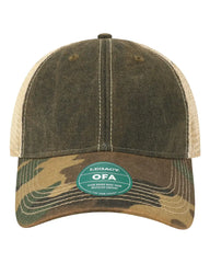 LEGACY OFA Old Favorite Trucker Cap - Black Army Camo Khaki - Black Khaki / One Size Fits Most