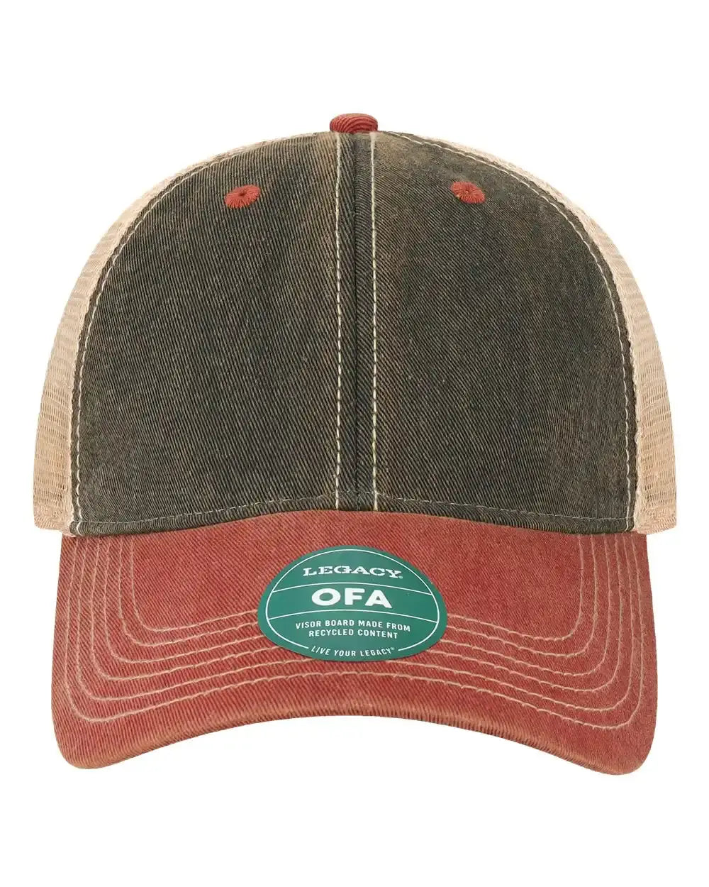 LEGACY OFA Old Favorite Trucker Cap - Black Cardinal Khaki - Black Khaki / One Size Fits Most