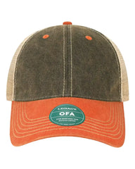 LEGACY OFA Old Favorite Trucker Cap - Black Orange Khaki - Black Orange / One Size Fits Most