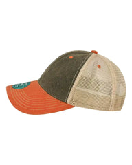 LEGACY OFA Old Favorite Trucker Cap - Black Orange Khaki - Black Orange / One Size Fits Most