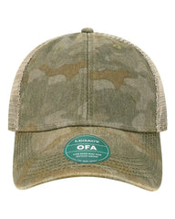 LEGACY OFA Old Favorite Trucker Cap - Green Field Camo Java - Olive Khaki / One Size Fits Most