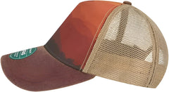 LEGACY OFAFP Old Favorite Five-Panel Trucker Cap - Mt Sunset Maroon Khaki - Cardinal Khaki / One Size Fits Most