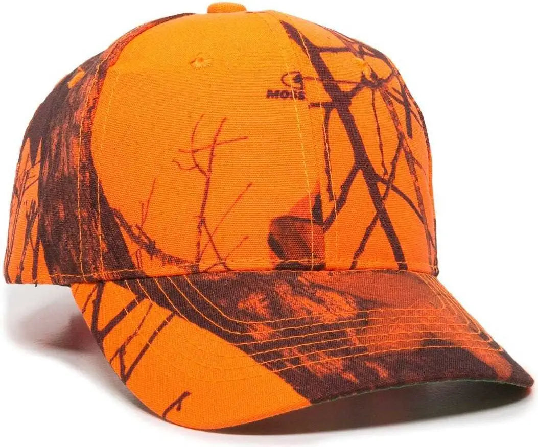OC Sports 350 Adjustable Cap that is Easily Visible - Mossy Oak Break-Up Blaze - Mossy Oak Blaze / 6 7/8’’ - 7 1/2’’
