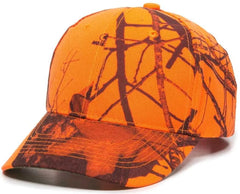 OC Sports 350 Adjustable Cap that is Easily Visible - Mossy Oak Break-Up Blaze - Mossy Oak Blaze / 6 7/8’’ - 7 1/2’’