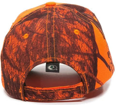 OC Sports 350 Adjustable Cap that is Easily Visible - Mossy Oak Break-Up Blaze - Mossy Oak Blaze / 6 7/8’’ - 7 1/2’’