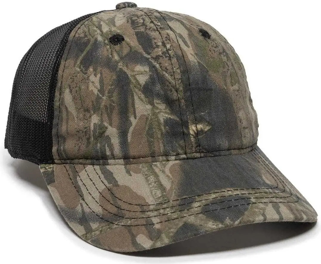 OC Sports 430PC Adjustable Mesh Back Cap - Original Mossy Oak Break-Up Black - Mossy Oak Break-Up Black / 6 7/8’’ - 7