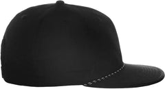 OC Sports OC 504 Packable Flat Visor With Cord Cap - Black - Black / 6 7/8’’ - 7 1/2’’