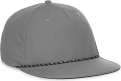 OC Sports OC 504 Packable Flat Visor With Cord Cap - Gray - Gray / 6 7/8’’ - 7 1/2’’
