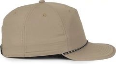 OC Sports OC 504 Packable Flat Visor With Cord Cap - Khaki - Khaki / OSFM