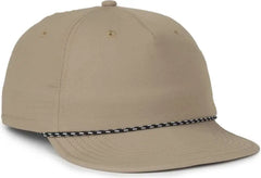OC Sports OC 504 Packable Flat Visor With Cord Cap - Khaki - Khaki / OSFM