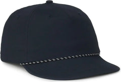 OC Sports OC 504 Packable Flat Visor With Cord Cap - Navy - Navy / OSFM