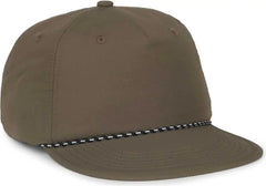OC Sports OC 504 Packable Flat Visor With Cord Cap - Olive - Olive / OSFM