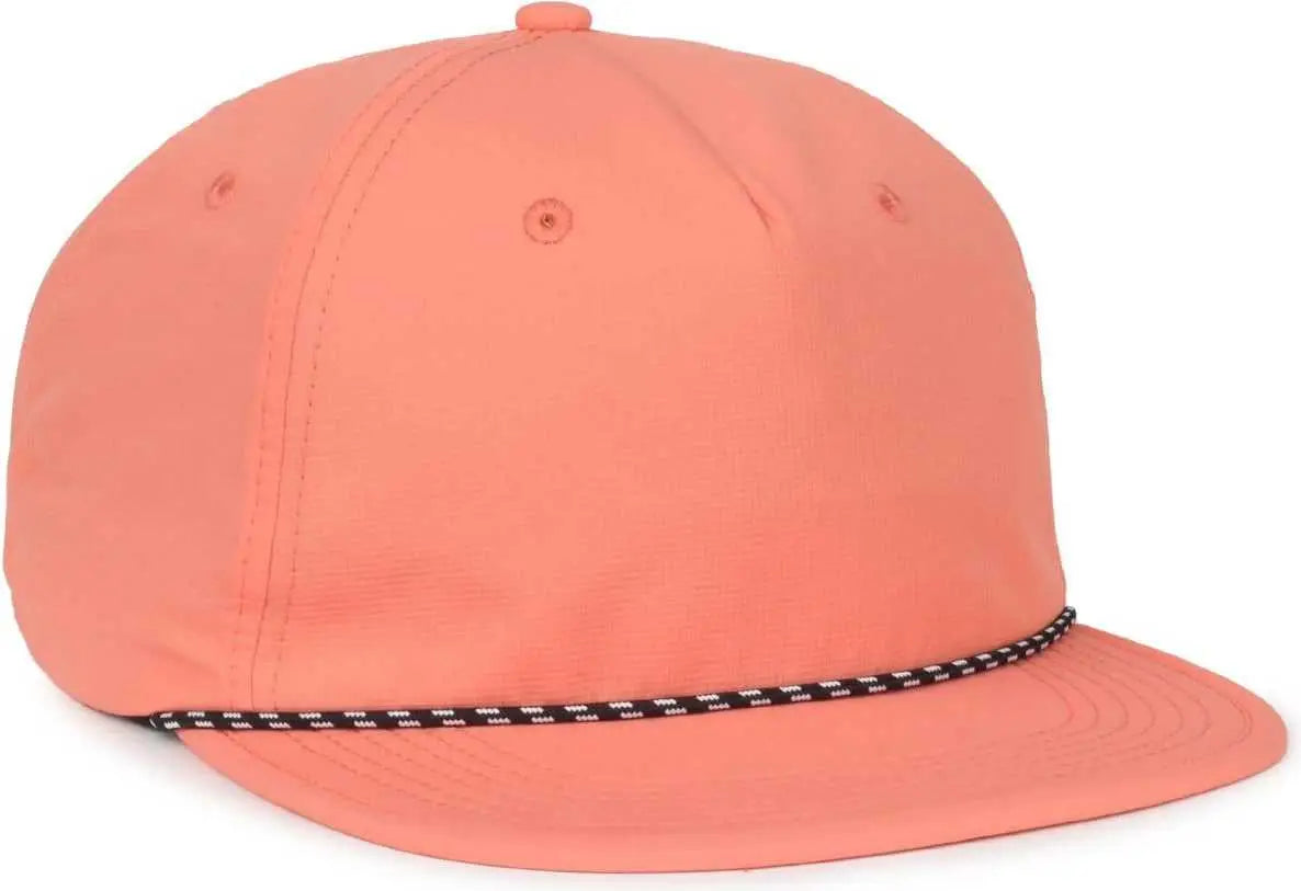 OC Sports OC 504 Packable Flat Visor With Cord Cap - Salmon - Salmon / OSFM