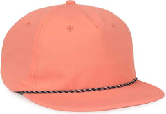 OC Sports OC 504 Packable Flat Visor With Cord Cap - Salmon - Salmon / OSFM
