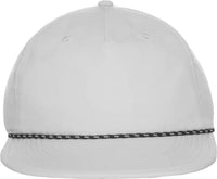 OC Sports OC 504 Packable Flat Visor With Cord Cap - White - White / 6 7/8’’ - 7 1/2’’