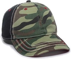 OC Sports AGC-100 Adjustable Cap - Generic Camo Black American Flag - Green Black / 6 7/8’’ - 7 1/2’’