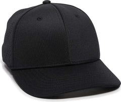 OC Sports AIR25 Flexible Fitting Cap - Black - Black / 6 3/8’’ - 6 3/4’’
