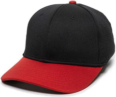 OC Sports AIR25 Flexible Fitting Cap - Black Red