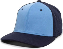 OC Sports AIR25 Flexible Fitting Cap - Columbia Blue Navy Navy
